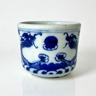 19th Century Chinese Qing Blue And White Dragon Tripod Censer  Antique Porcelain