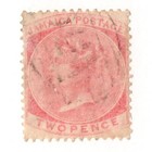 Jamaica 1860 Qv Sc 2   Sg 2 Wmk 1d Pink Pineapple Used Stamp