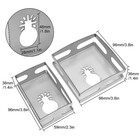 2x Square rectangle Slot For Oscillating Multi-tool Cut-in Single Gang Wall Box