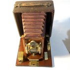 Antique Seroco Folding Camera 4    X 5    With Case Needs Hinge Help