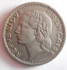 1935 France 5 Francs - Excellent Coin - Free Ship - Bin  358