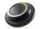 Vintage Ladies Bakelite Round Black Button With Wire Work Fur Coat 1 1 8in N893