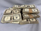  1 1957 Well Circulated One Dollar Silver Certificate Notes Lot Of 100 Bills
