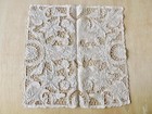 Vintage Silk Handkerchiefs W  Dense Chee Foo Hand Embroidery   Cutwork