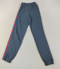 Aviator Nation Pants Youth 12 Black Fleece Rainbow Stripe Joggers Sweatpants