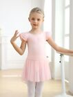 Dance Ballet Leotard For Toddler Girls Ballerina Dresses Outfit Back Bow Flut   