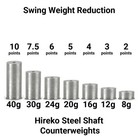 Golf Club Counterweights Steel   Graphite Shafts 8g-40g Butt Weight 1pc