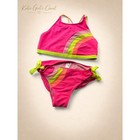 Cat   Jack Girls Xl 14 16 Pink Rainbow Two Piece Bikini Swim Set