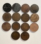 Canada Large Cents  14  Coins 1902-1920 George V     Nice Lot    L    k