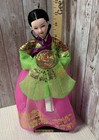 Collectable Korean Doll Wearing A Hanbok  Pink And Green 11 1 2     Free Shipping