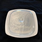 Vtg Corning Ware Blue Cornflower 5 Quart Dutch Oven P 34 B White Glass Lid