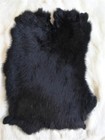 Genuine Rabbit Fur Skin Pelt Hide Color Naturally Tanned Hides For Crafts Black 