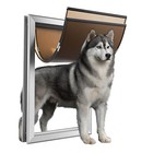 28 18 Aluminum Dogs Door Xl Pet Magnetic Locking Flap Screen Entry Wall Gate