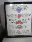 Vintage Framed 3-panel Tattoo Shop Color Flash Victory Flash K  Craig 1990s