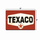 Texaco Gas Oil Sign  Station  Garage  Auto Shop  Retro Rustic Tin Sign