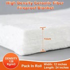 12 In  X 24 In  Ceramic Fiber Blanket Fireproof Insulation Baffle Rated To 2400f
