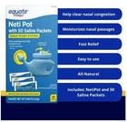 Equate Neti Pot With 50 Saline Packets Nasal Wash System For Sinus Congestion
