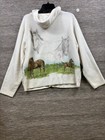 Vintage 90s Fashion Classics Womens Sz L Fleece Hooded Jacket Full Zip Horse