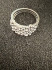 New Sundance Catalog Size 8 Sterling Silver Statement Filigree Ring