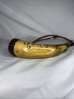 Traditionally Carved Rock Of Ages Powder Horn Antique Very Nice Black Powder Wow