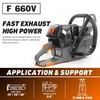 92cc High-end Version Gas Chainsaw Powerhead 5 2kw 7hp Compatible With Ms660 066
