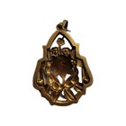 Antique Gold 10k Ornate Pendant Drop Lavaliere Art Nouveau Prong Set Garnet 