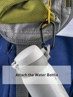 6pcs Black D-shape Carabiner Hiking Buckle Heavy Duty Outdoor Snap Hook Clip