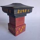 Vintage Wood Foundry Finial Mold Industrial Casting Pattern  2 Halfs  Decorative