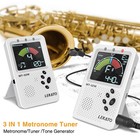 New 3-in-1 Metronome Tuner Rechargeable For Guitar Bass Violin Ukulele Chromatic