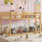 Bunk Bed Floor Bunk Bed With Ladder Solid Wood Twin Bunk Bed For Kids   Juniors
