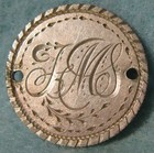 1876 Seated Liberty Silver Dime Love Token Engraved Fms  590