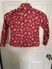 Panhandle Youth Red Western Rodeo Print  Snap Shirt Size Small    