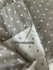 Pottery Barn Kids Organic Cotton Toddler Duvet Cover Gray W  White Dots 36 X 50