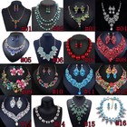 Fashion Women Jewelry Pendant Crystal Choker Chunky Statement Chain Bib Necklace