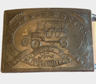 Henry Ford Detroit Automobiles Belt Buckle Mens Brass Colored Model T Vintage