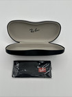 Ray-ban Eyeglasses Sunglasses Glasses Optical Black Hard Leather Case W Cloth