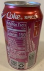 12 Oz  Coke Soda Can   Spiced  empty Bottom Opened