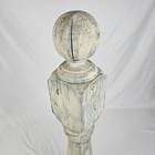 Vintage Staircase Newel Post Finial Wood Old Paint 33  Architectural Salvage