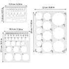 Circle Templates For Drawing - 3 Pack Drafting Stencils Measuring Tools  Circle