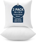 18 X 18 Throw Pillow Insert - Pack Of 2 White  Down Alternative Pillow Insert   