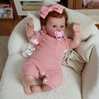 22in Realistic Reborn Dolls Silicone Vinyl Real Handmade Newborn Baby Girl Doll