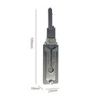 Key Decoder 2 In 1 Portable Lock Picking Set Hook And Pickup Tool Kit Ergonomic