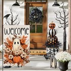  Halloween Garden Flag Vertical Double Sided Spooky Pumpkin Fall 12x18 Ghost