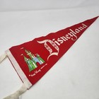 Vintage 1960s Disneyland 24  Felt Pennant Walt Disney Productions Red Castle