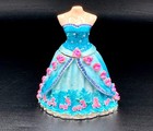 Victorian-style Ball Gown Dress Trinket Box     Enamel Hinged Jewelry Keepsake