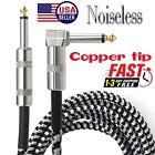 New 10ft Noiseless Electric Guitar Bass Cable Pedal Amp Cord 1 4  Usa Keyboard