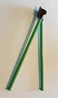 Vintage  Depression Jadeite Double Glass Towel Bar Rods Ready To Hang    