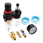 1 4 Inch Compressed Air Pressure Regulator Water Trap With Pressure Gauge