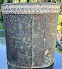 Lg Antique Victorian Floral Wallpaper Hat Box