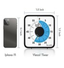Secura 7 5    Visual Timer 60 Minute Oversize Countdown Visual Timer Cartoon Blue